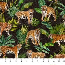 Jungle Queen DP25520-99 multi tigers